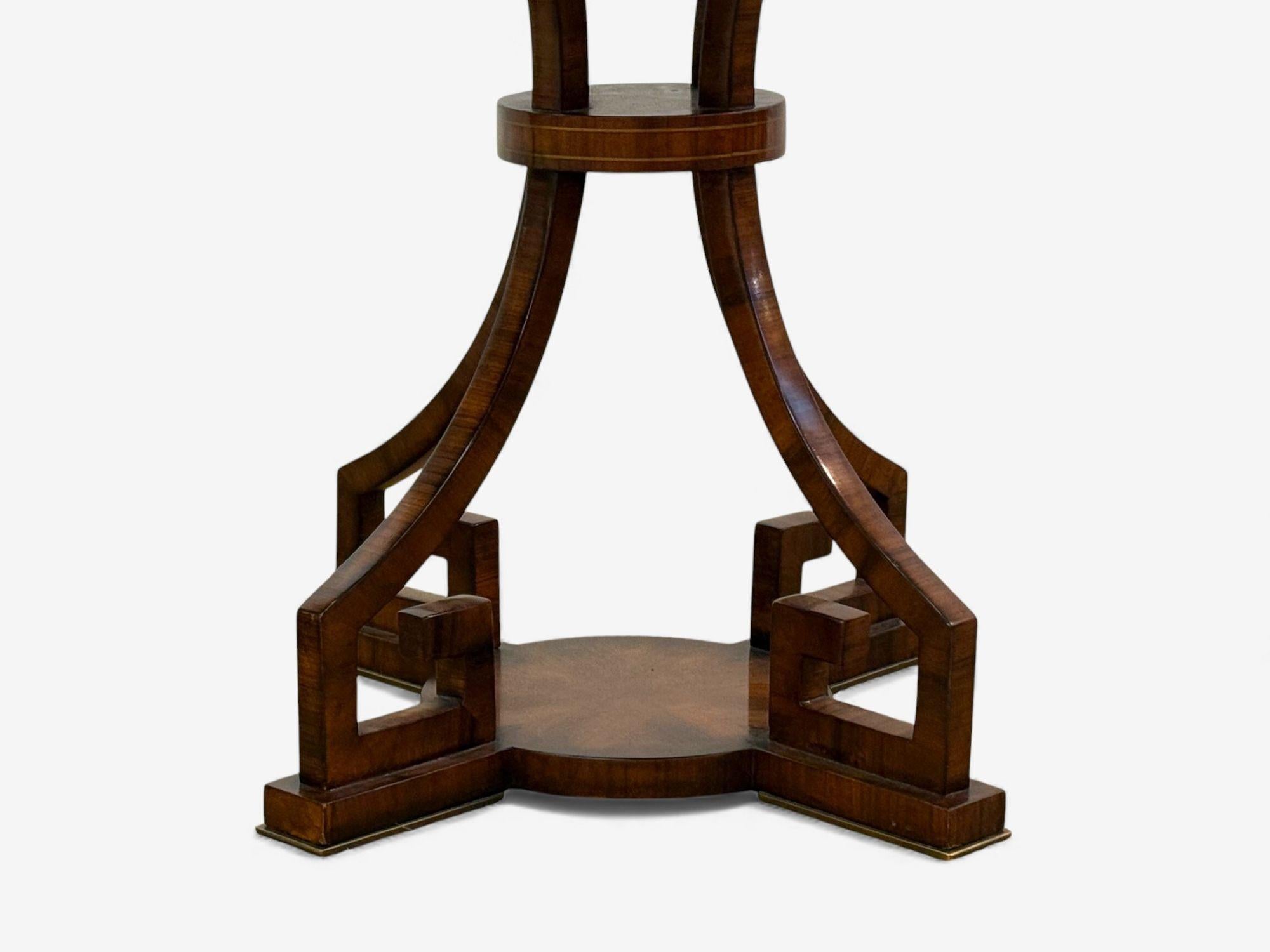 Neoclásico Ruso, Madera de Burl, Latón, Gueridones, Francia, Años 50 en venta 6