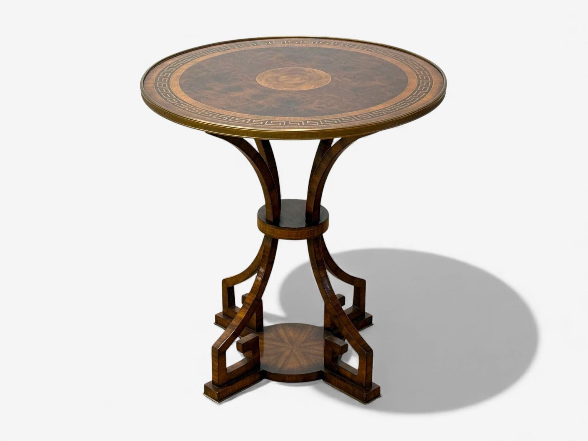 Neoclásico Ruso, Madera de Burl, Latón, Gueridones, Francia, Años 50 Francés en venta