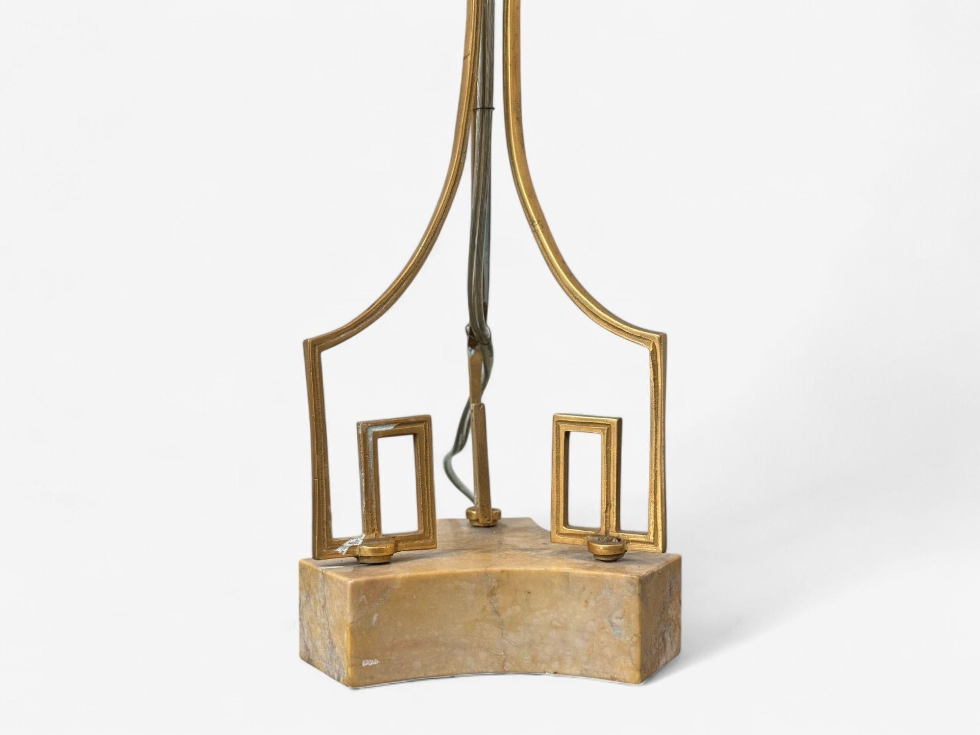 Russian Neoclassical, Dore Bronze, Crystal, Marble, Table Lamps, Russia, 19th c. For Sale 3
