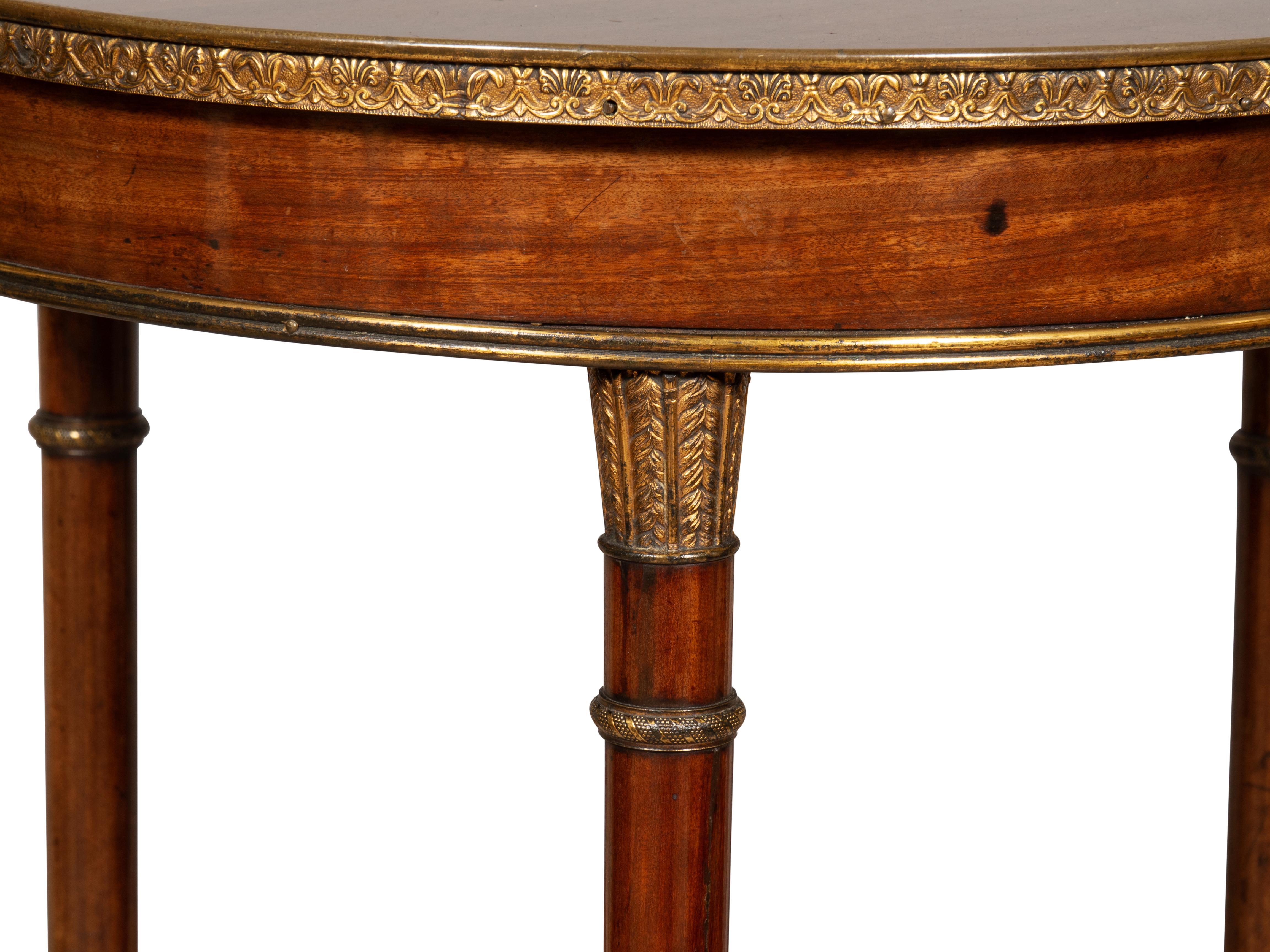 Early 19th Century Russian Neoclassical Mahogany And Bronze Mounted Table For Sale