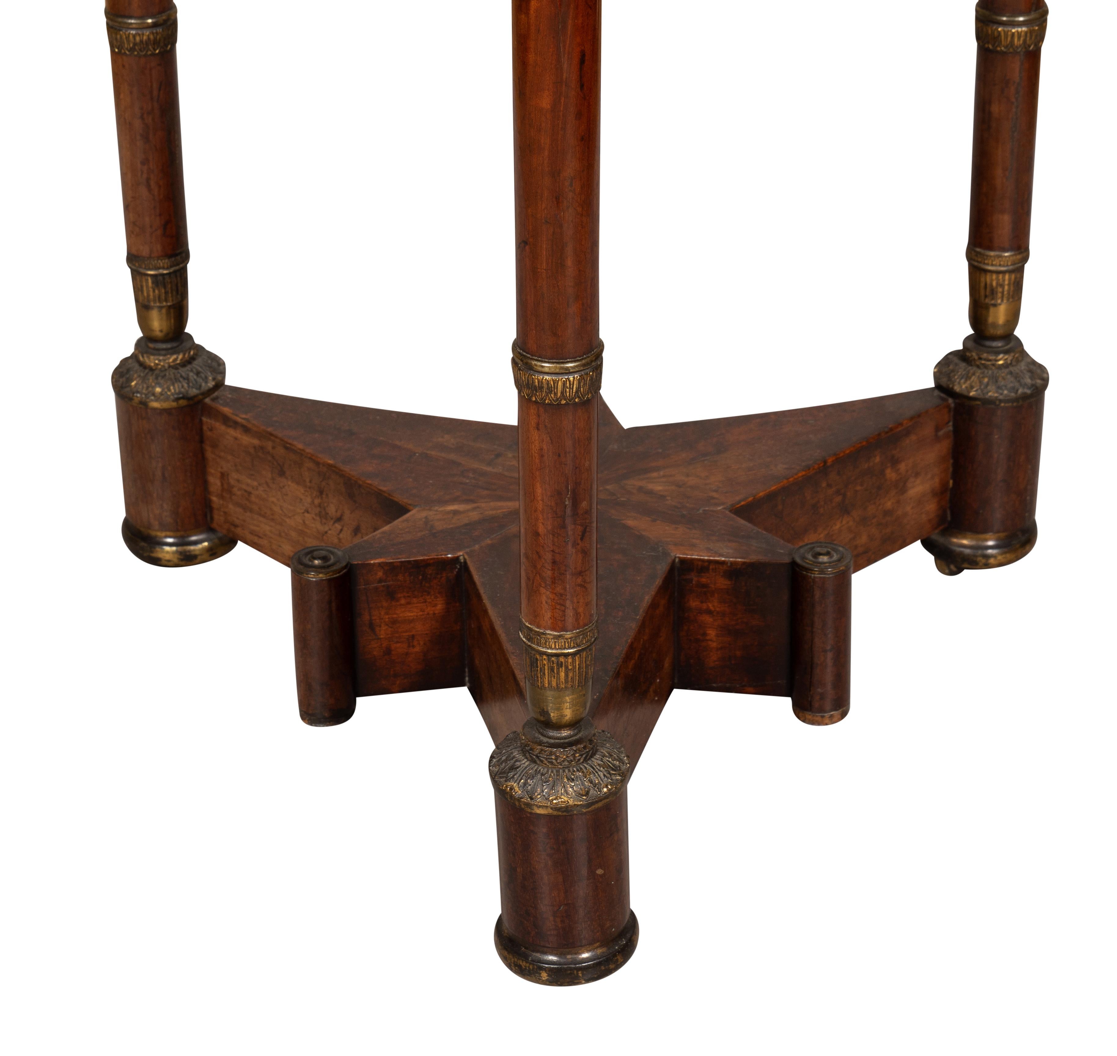 Russian Neoclassical Mahogany And Bronze Mounted Table For Sale 1