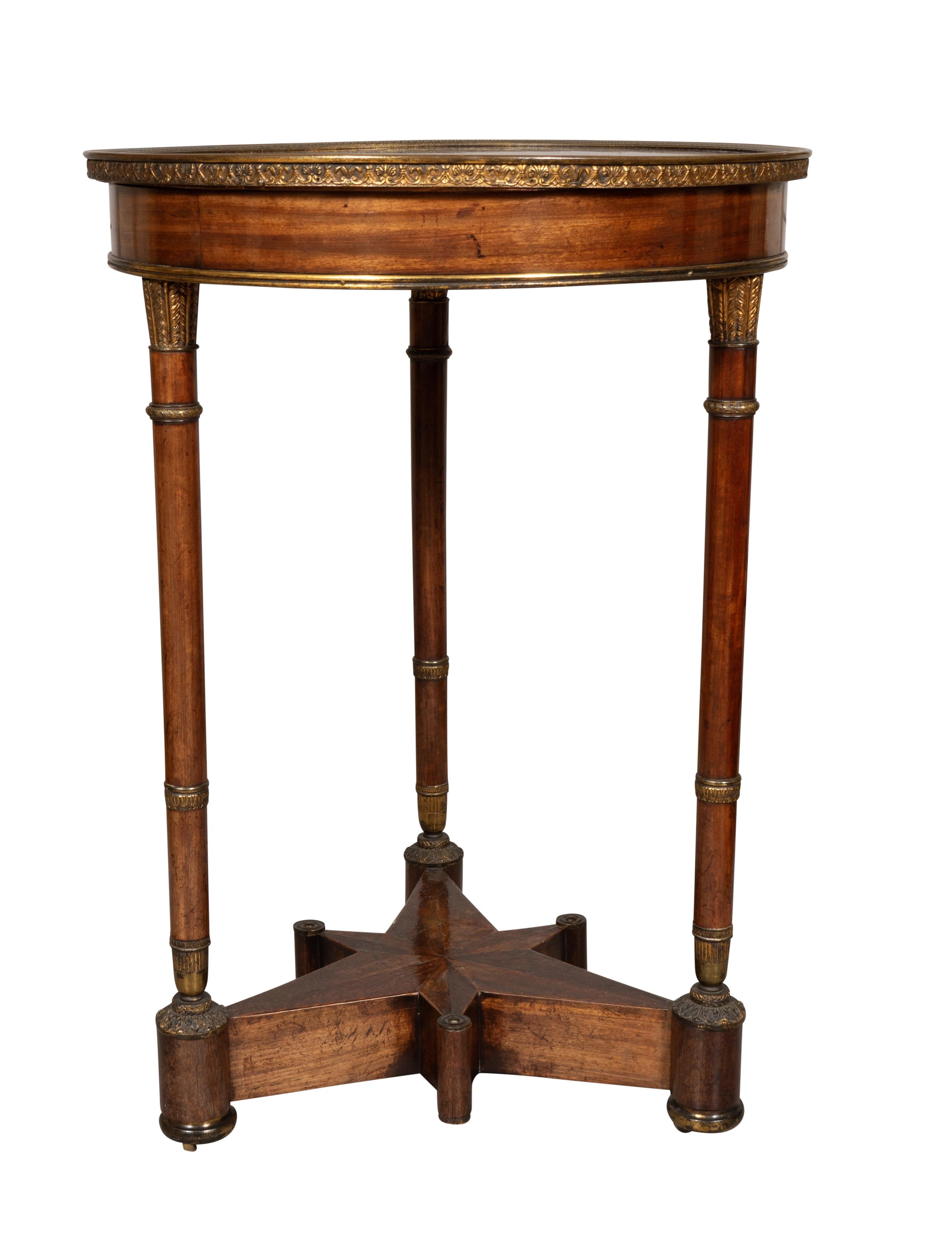 Russian Neoclassical Mahogany And Bronze Mounted Table For Sale 3
