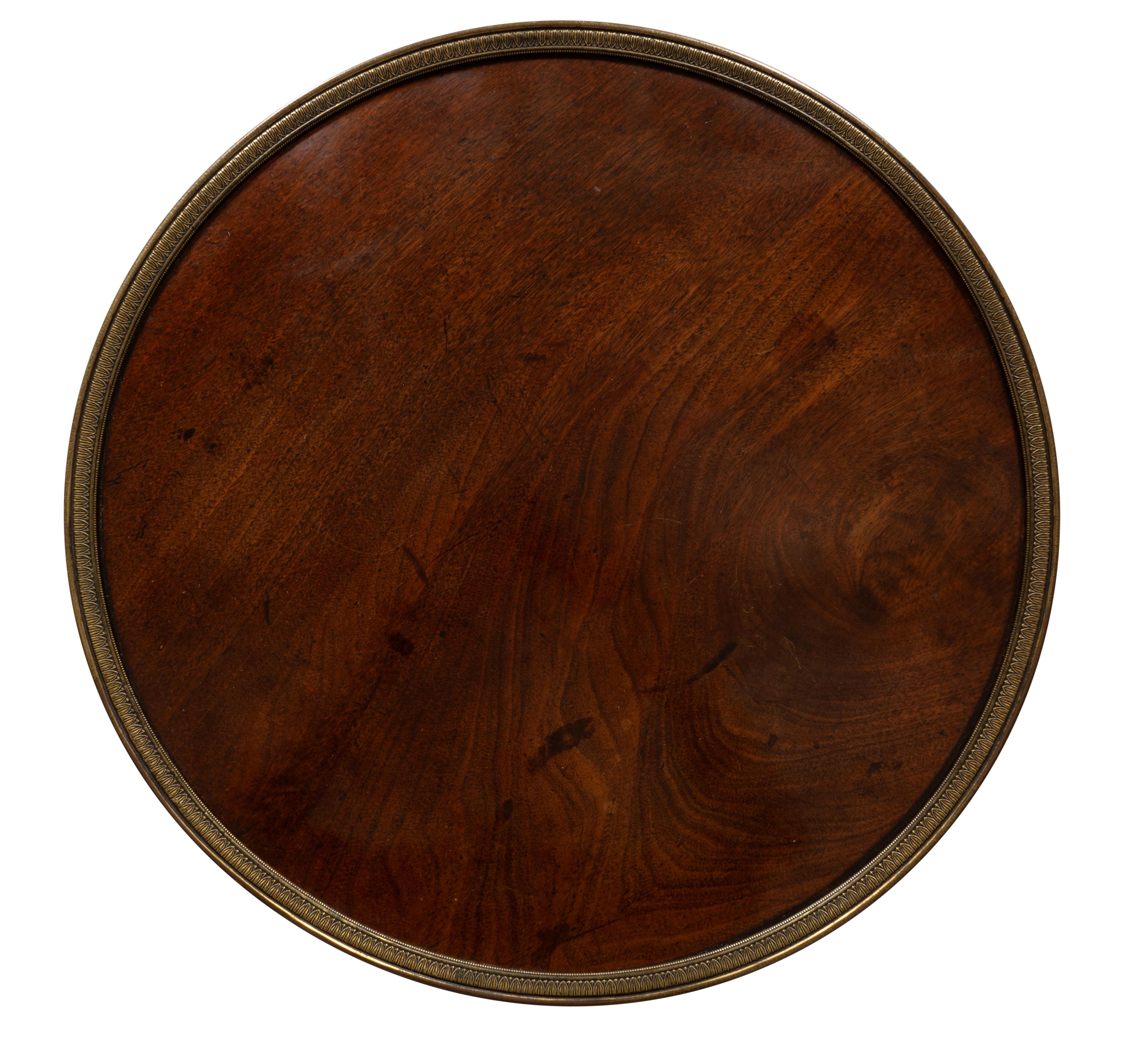 Russian Neoclassical Mahogany And Bronze Mounted Table For Sale 4