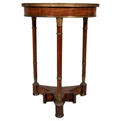 Antique Russian Neoclassical Mahogany And Bronze Mounted Table