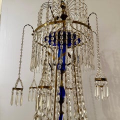 Russian Neoclassical Six Light Crystal Chandelier circa 1800