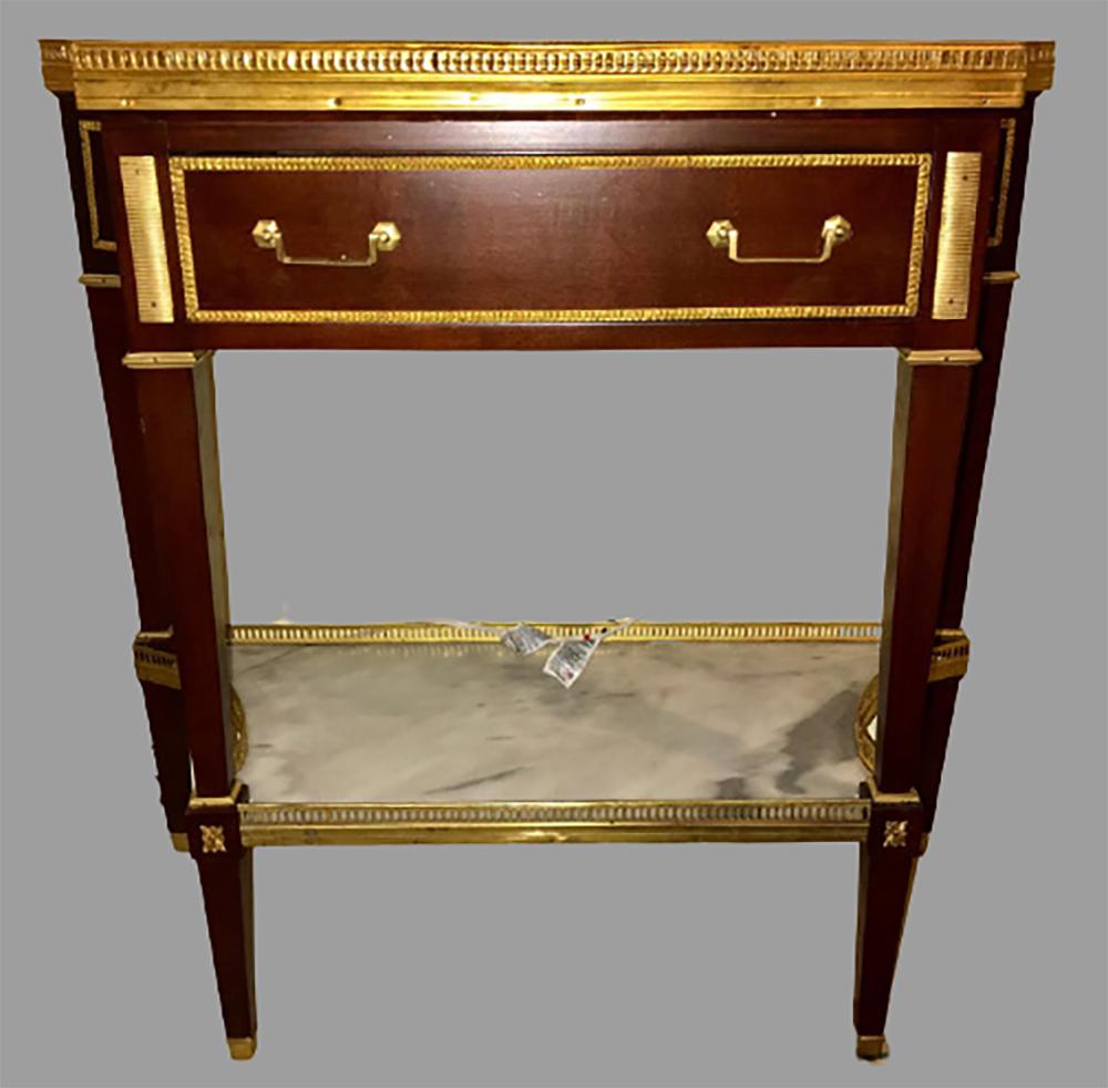 Louis XVI Russian Neoclassical Style Console/Server or Commode with Marble Top For Sale