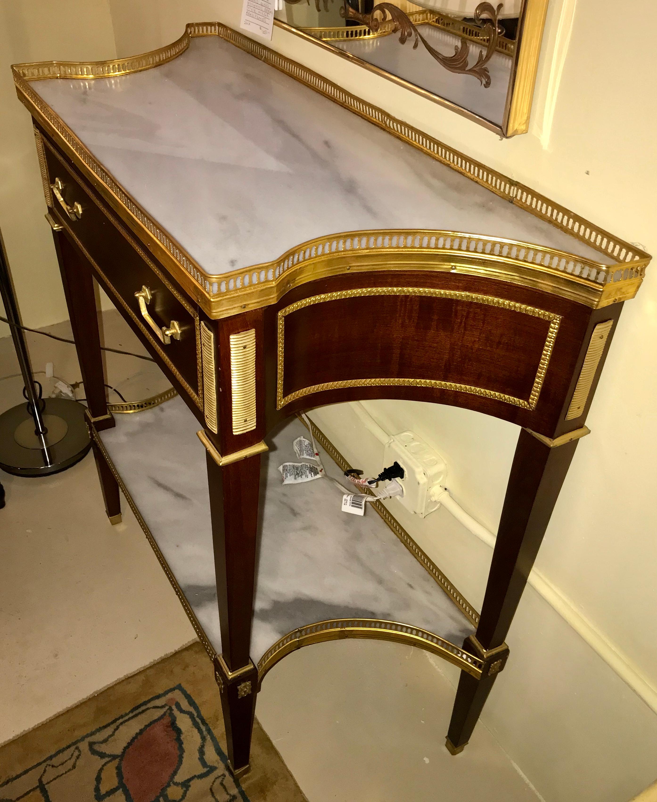 20th Century Russian Neoclassical Style Console/Server or Commode with Marble Top For Sale