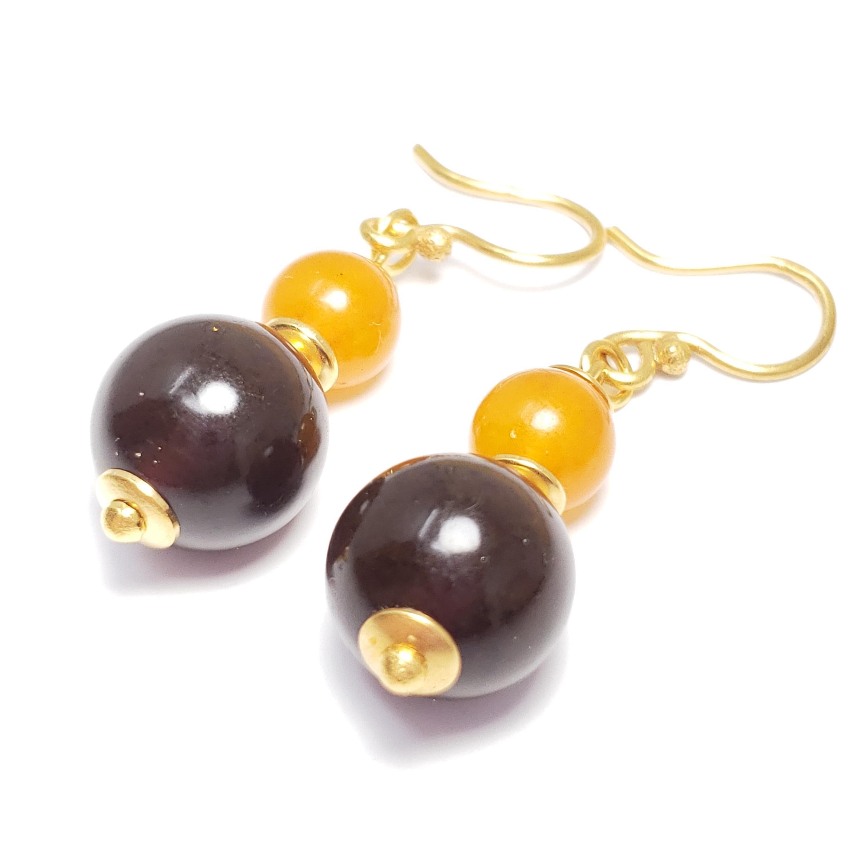 amber bead earrings