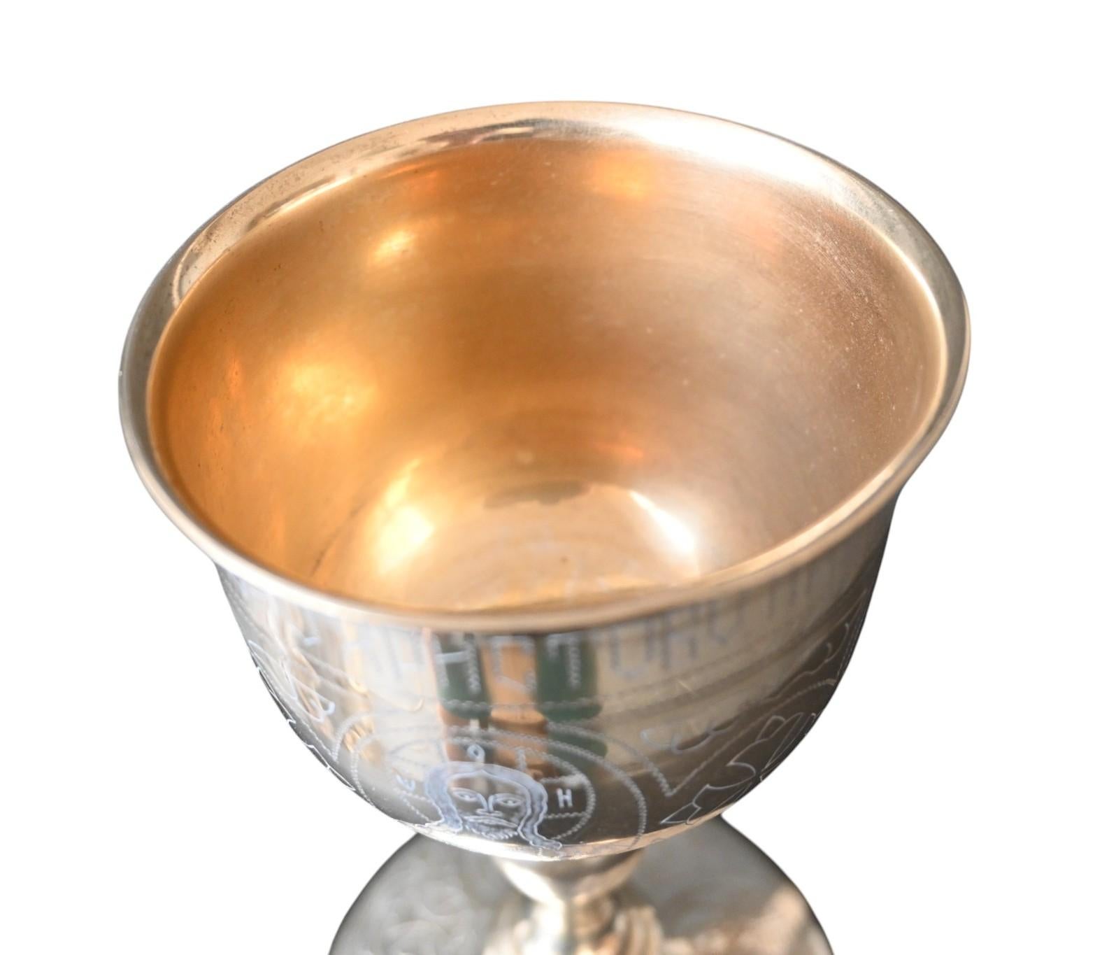 Calice et patène orthodoxes russes - Début du 20e siècle en vente 1