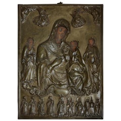 Russian Orthodox Icon Silver Plate Okladm, 19th Century