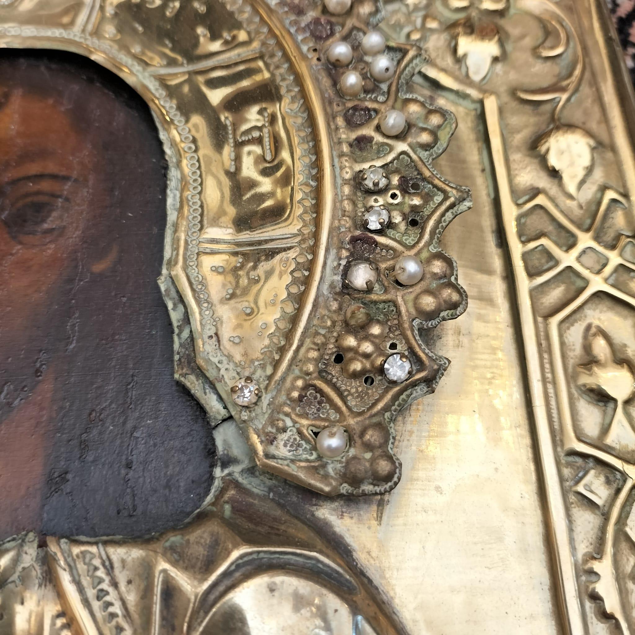 Icone ortodosse russe raffiguranti Cristo, XIX secolo. 7