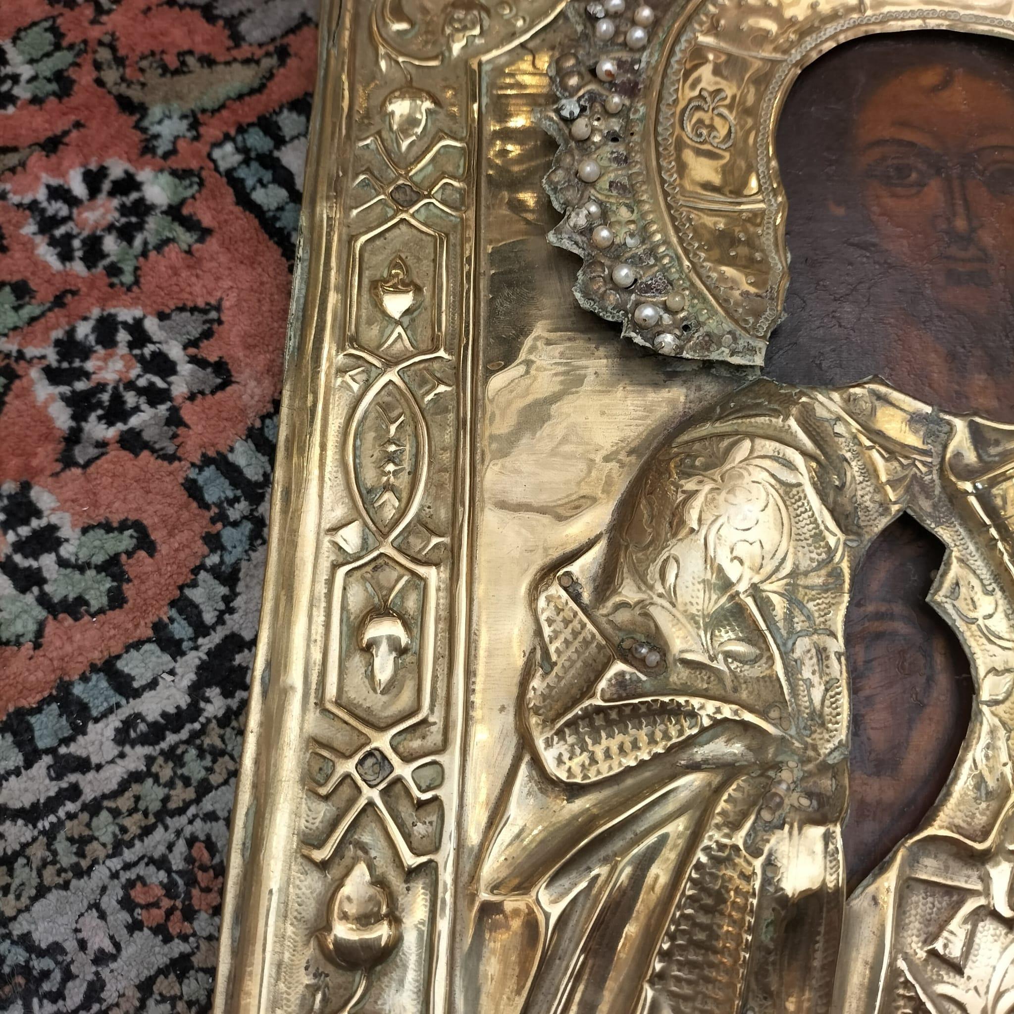 Icone ortodosse russe raffiguranti Cristo, XIX secolo. 9