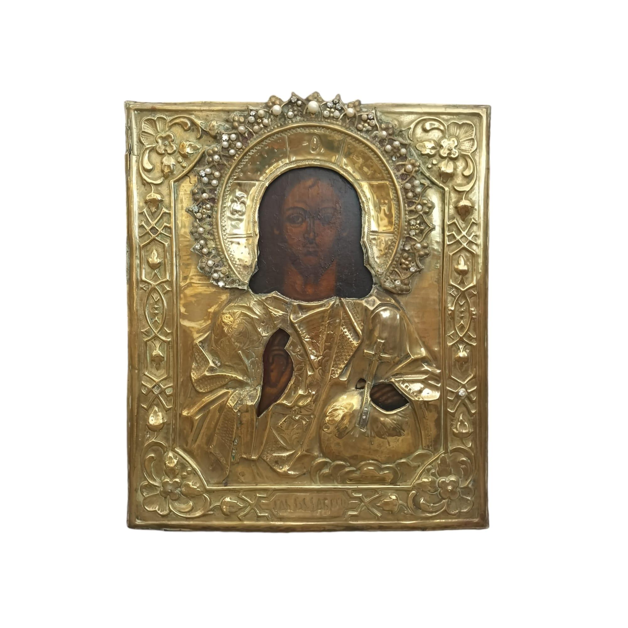 Icone ortodosse russe raffiguranti Cristo, XIX secolo. 13