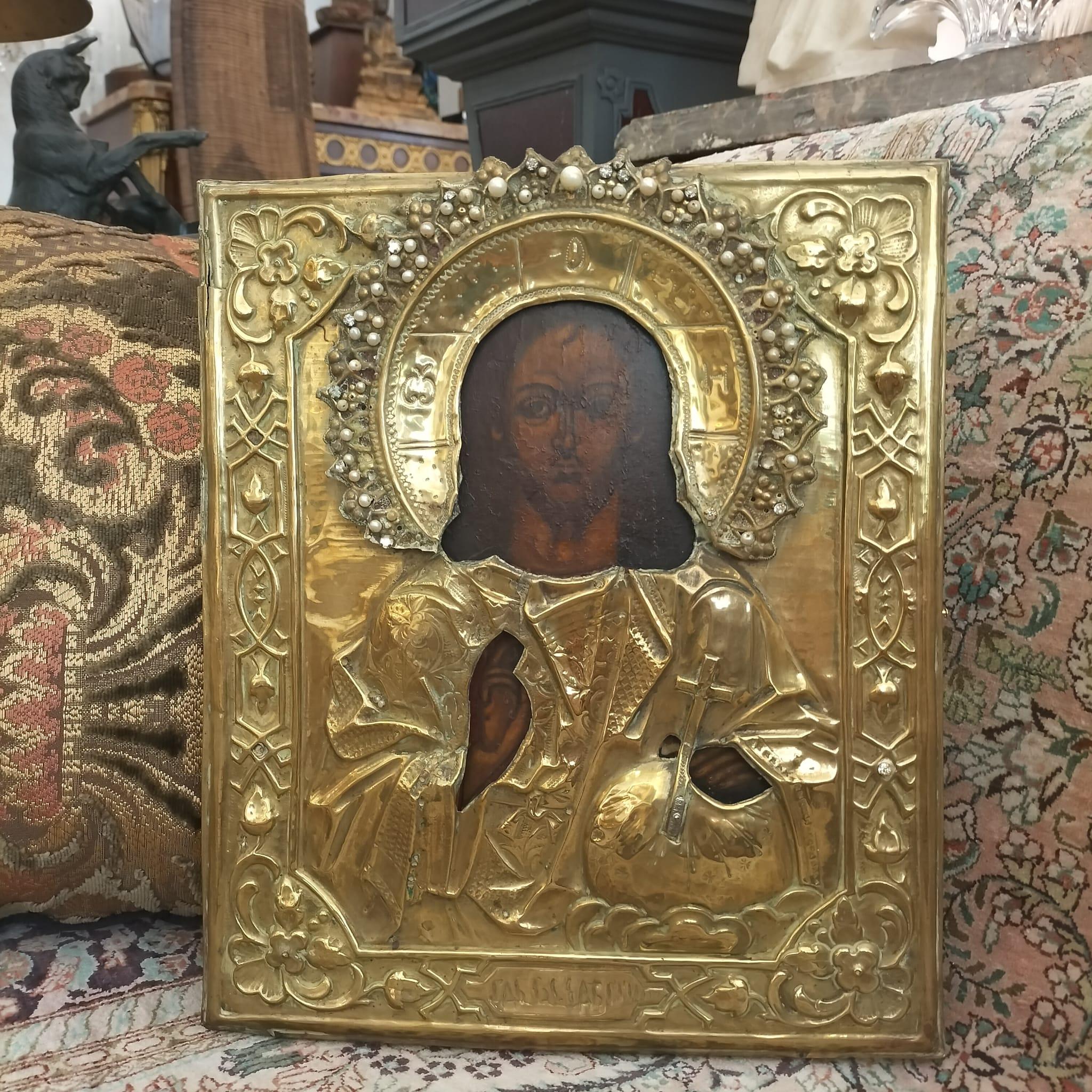 Russo Icone ortodosse russe raffiguranti Cristo, XIX secolo.