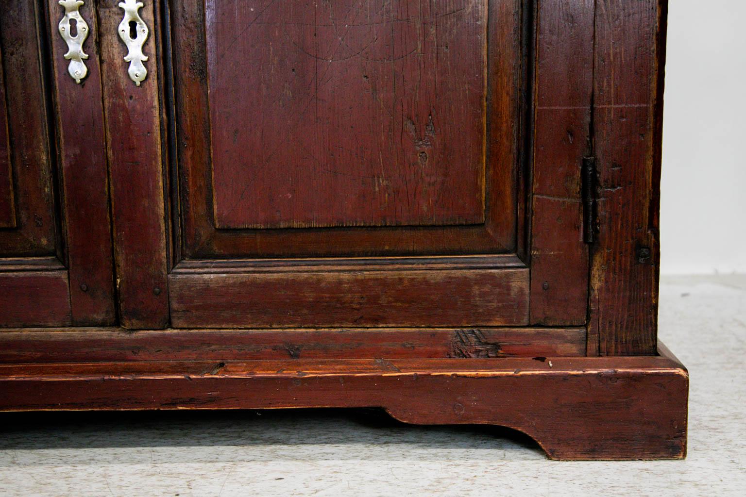 Mid-19th Century Russian Painted Pine Stepback Cupboard