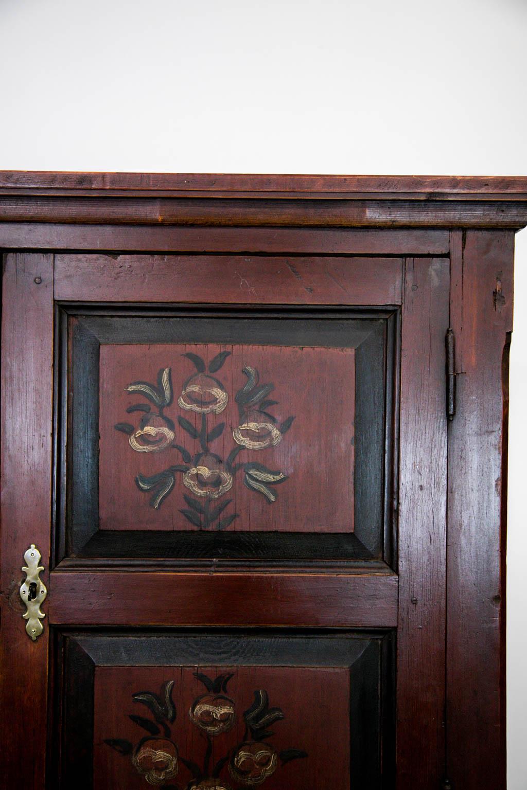 Russian Painted Pine Stepback Cupboard 3