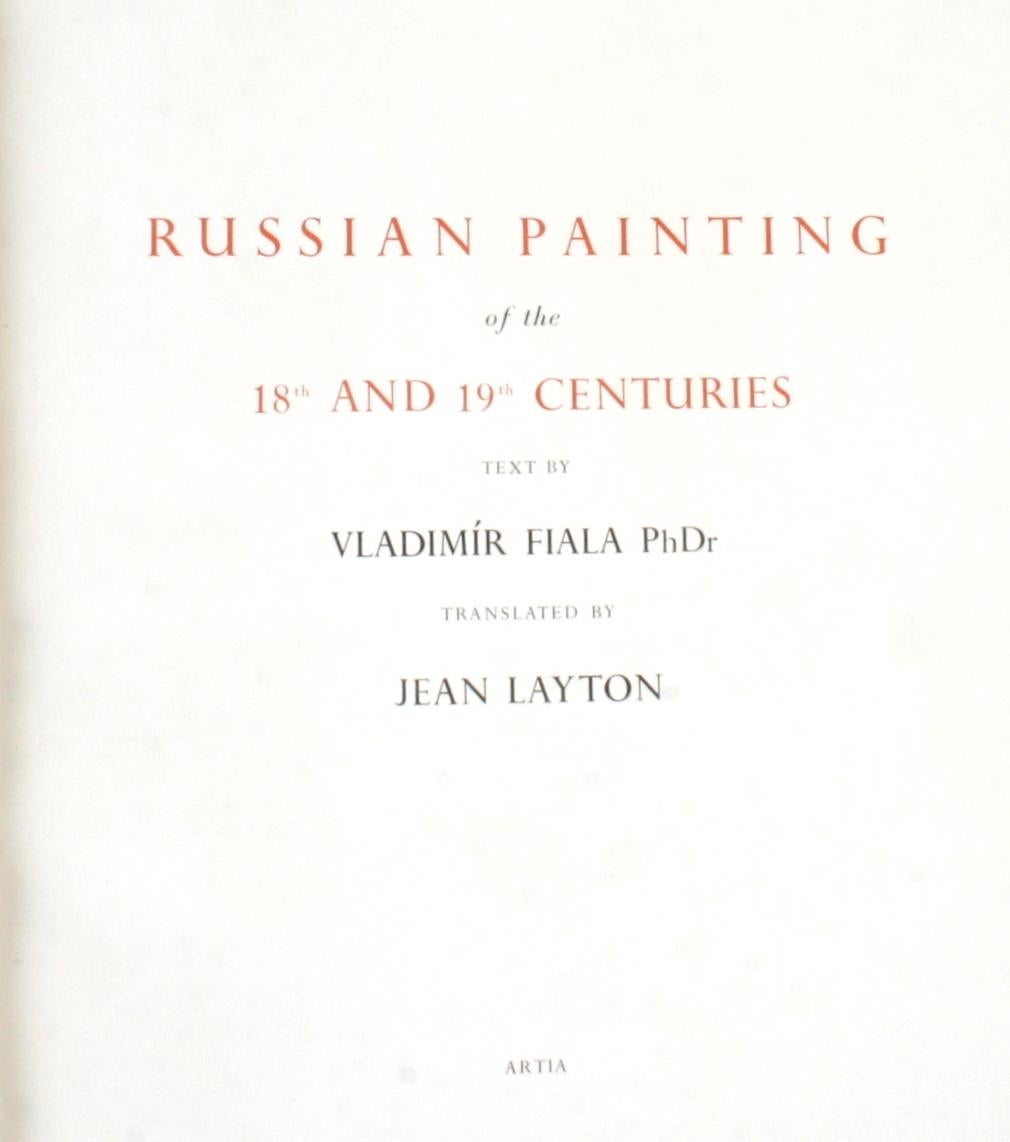 Russian painting of the 18th and 19th century. New York: Artia, 1957. Hardcover with dust jacket. Unpaginated. A beautiful coffee table book with reproductions of 170 Russian masterpieces. It covers almost every important Russian painter of the