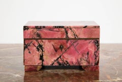 Russian Pink Rhodonite Hard-Stone Table Box, circa 1950