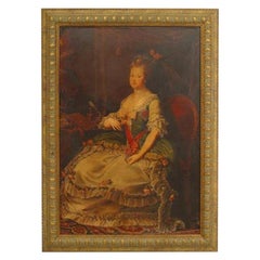 Russian Portrait of Royal Marija Federova, Baltic Style, 20th Century