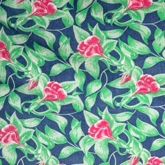 Russian Printed Cotton Fabric Panel, Mid-20th Century or Earlier