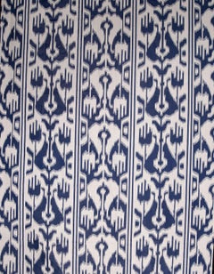 Panneau en tissu de coton imprimé russe à motifs Ikat, milieu du 20e siècle ou antérieur
