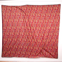 Russian Roller Printed Cotton Fabric Panel, Mid-20th Century or Earlier