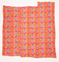 Russian Roller Printed Cotton Fabric Panel, Mid-20th Century or Earlier