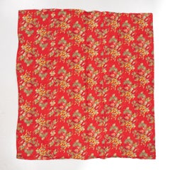 Pannello in tessuto di cotone stampato a rullo russo, metà del XX secolo o precedente