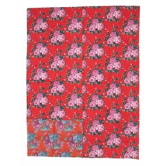 Russian Roller Printed Cotton Fabric Panel, Mid-20th Century or Earlier