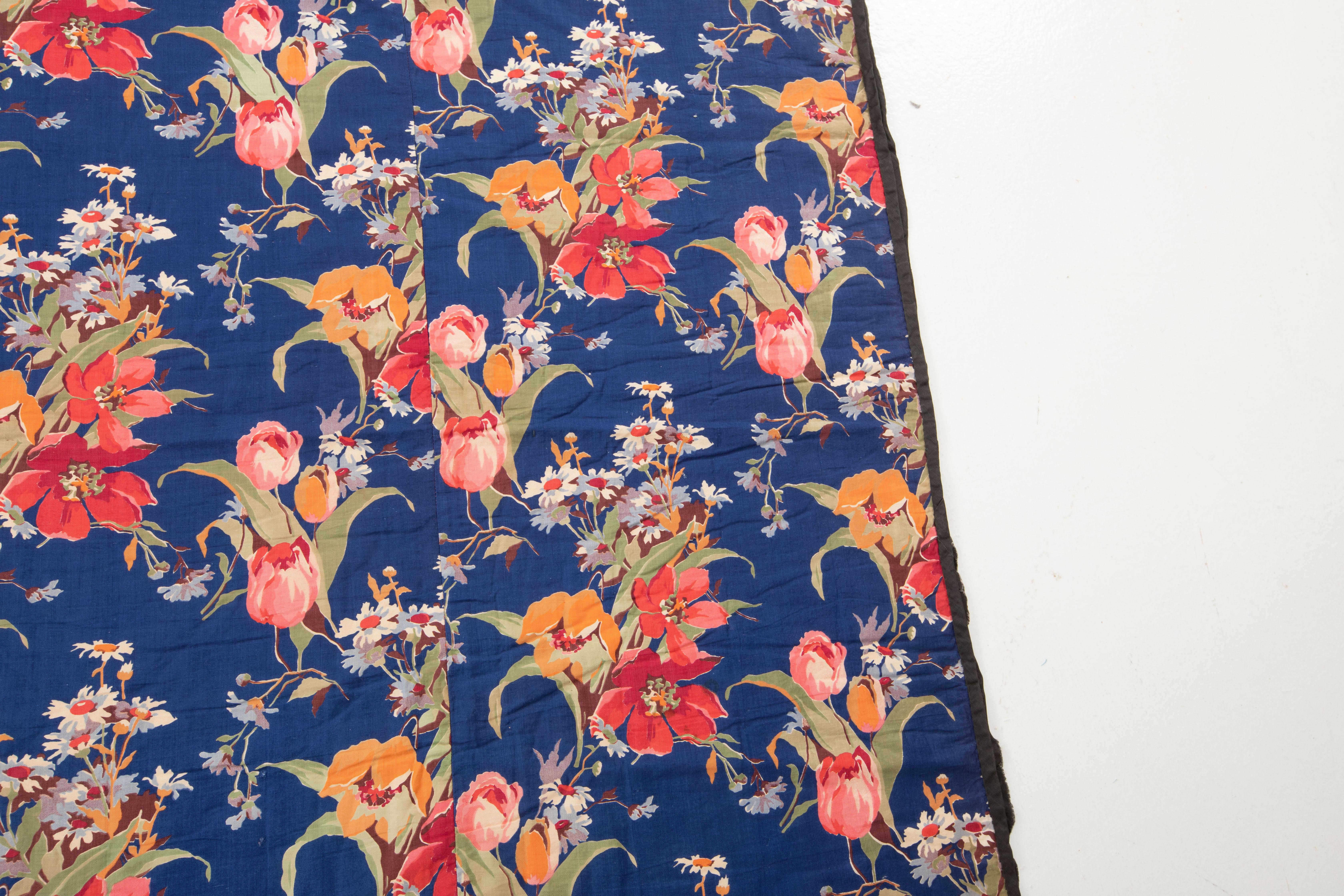 Russian Roller Printed Cotton Fabric Panel, Mid-20th Century or Earlier For Sale 3