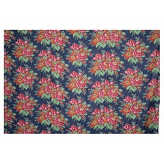 Vintage Russian Roller Printed Cotton Fabric Panel, Mid-20th Century or Earlier