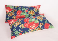 Russian Roller Printed Pillow Covers, Mid-20th C