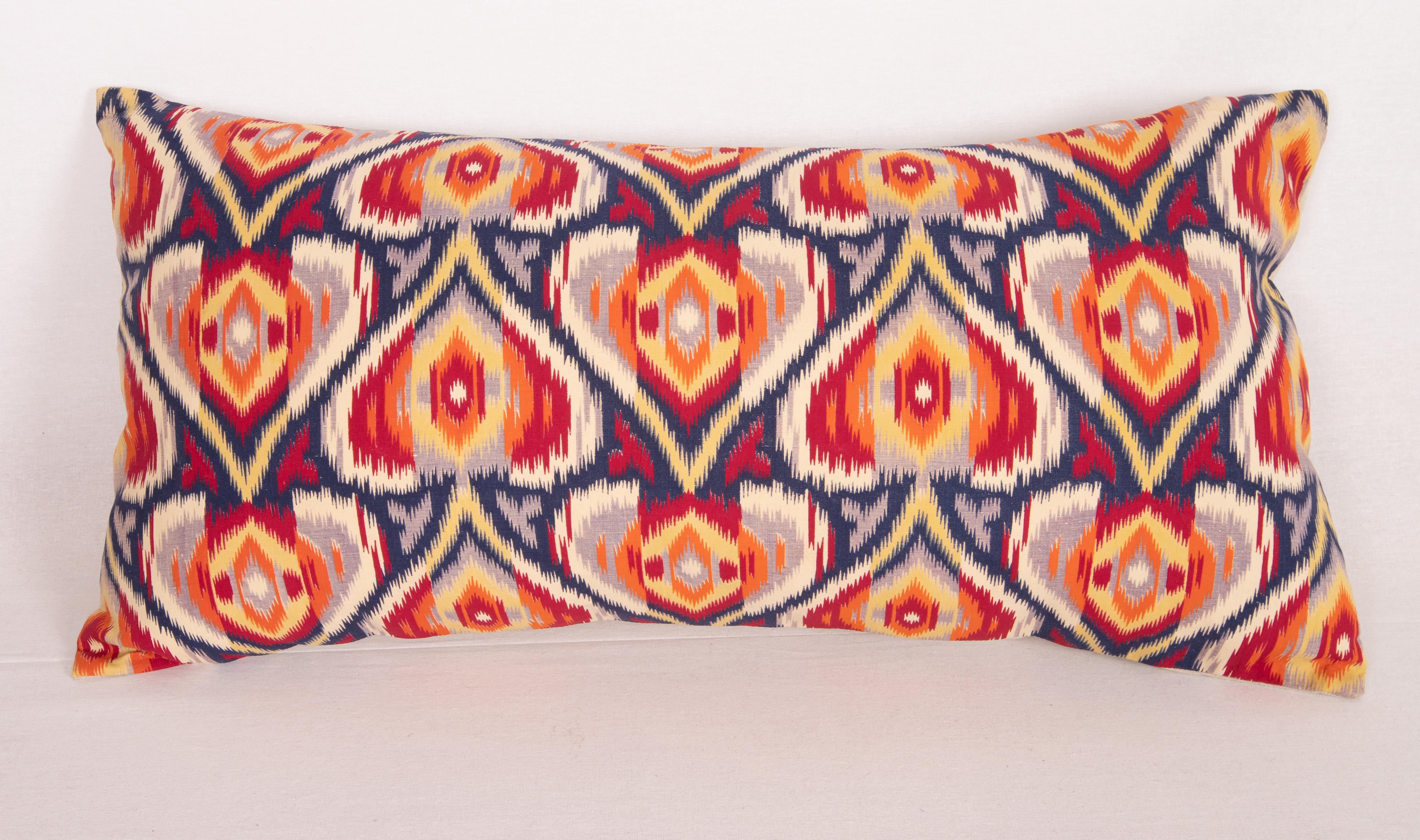 Mid-Century Modern Russian Roller Printed Pillow Covers, Mid 20th C. For Sale