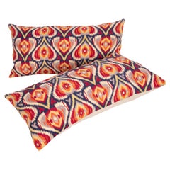 Vintage Russian Roller Printed Pillow Covers, Mid 20th C.