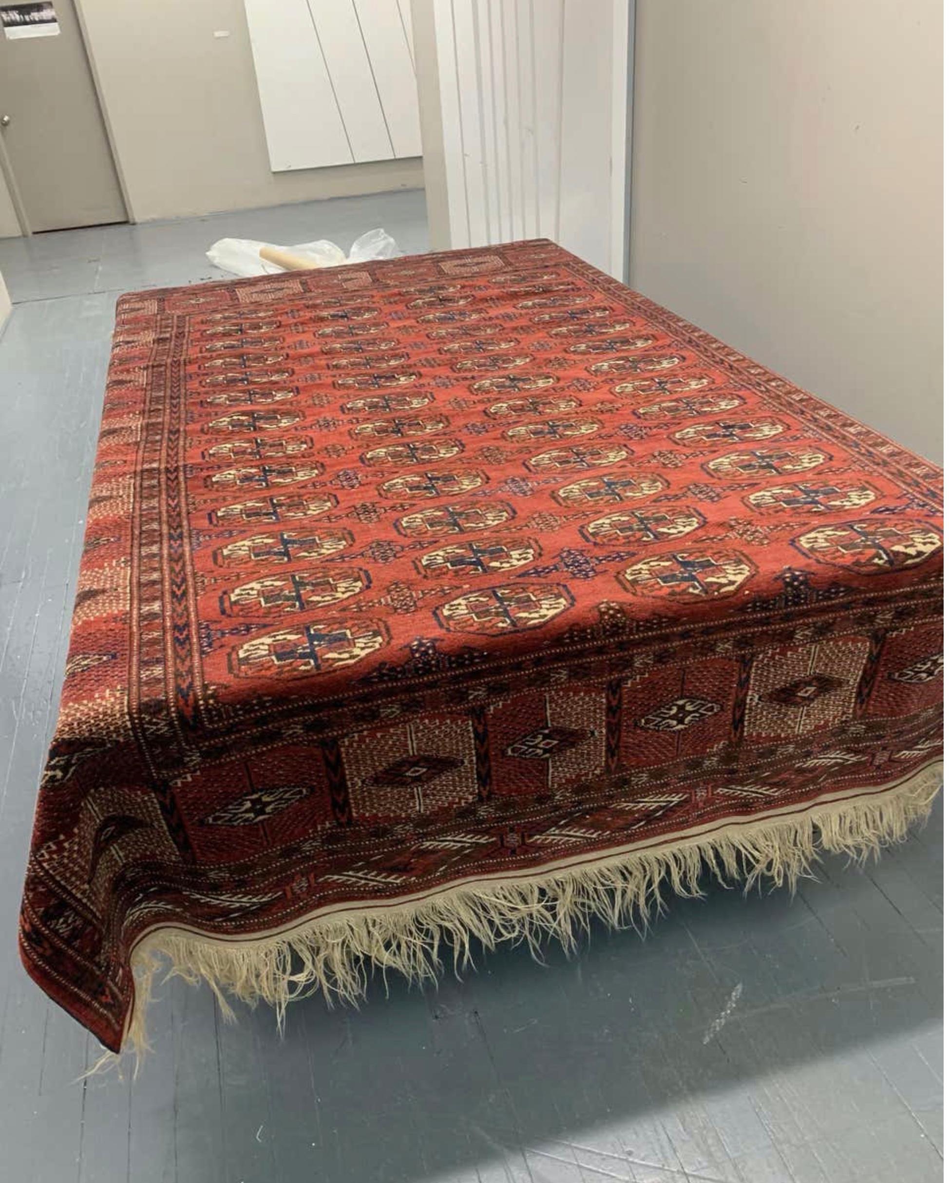 Hand-Knotted Russian Royal Bokhara Emperor Rug 7 x 10  For Sale