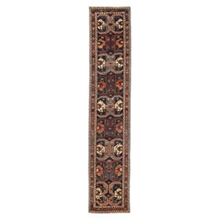 Russischer russischer Läufer um 1910 - Wolle Schwarz Elfenbein Rot 72154
