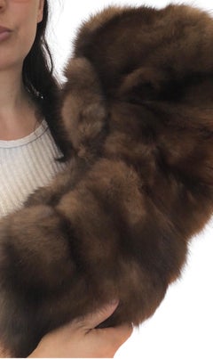 Russian sable fur collar