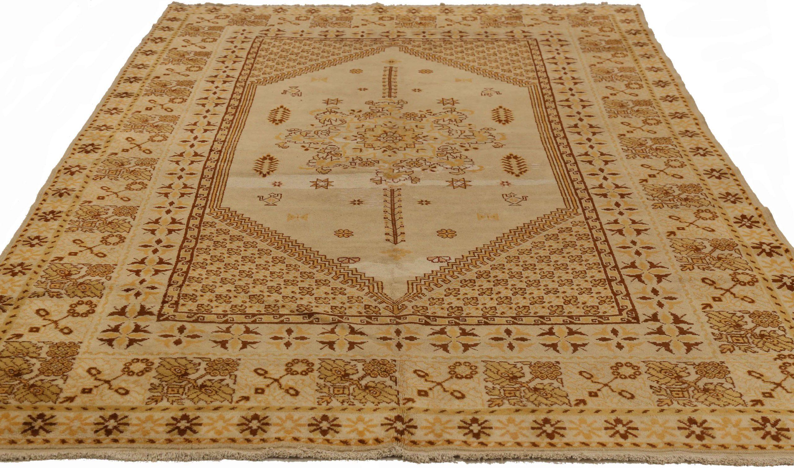 Discover the elegance of Russian Samarghand featuring Area Rugs in Circa 1910. Designed with Wool and BrownIvoryYellow, this exclusive design is perfect for enhancing your space.