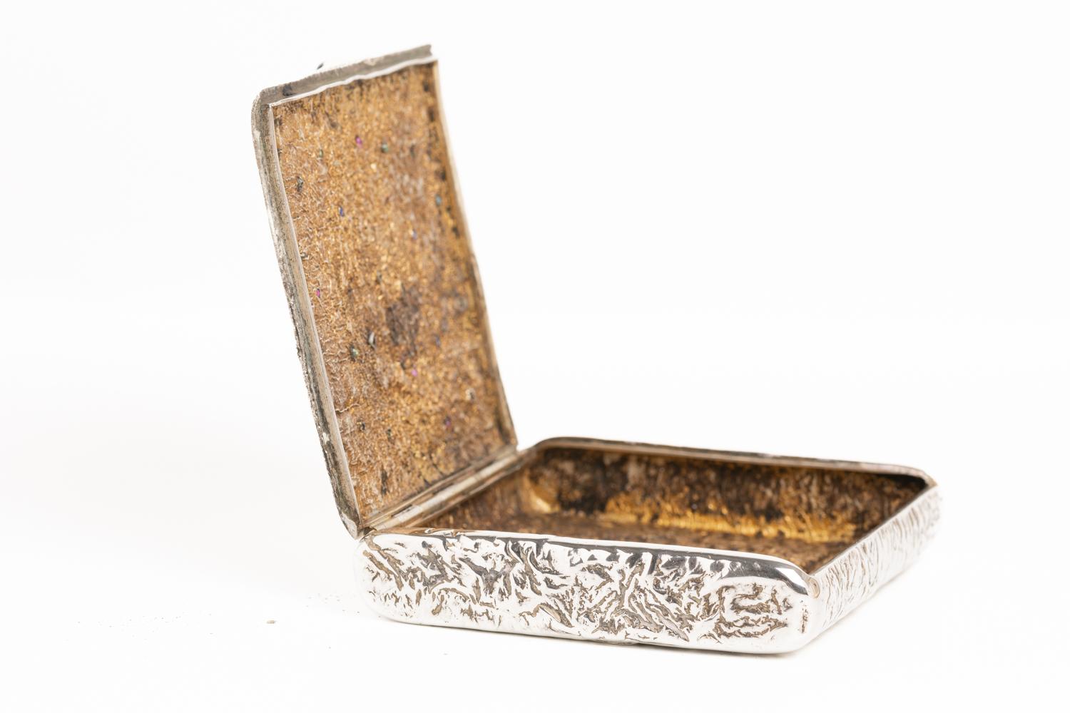Antique Russian Samorodok Silver Gold and Diamond Cigarette Case For Sale 12