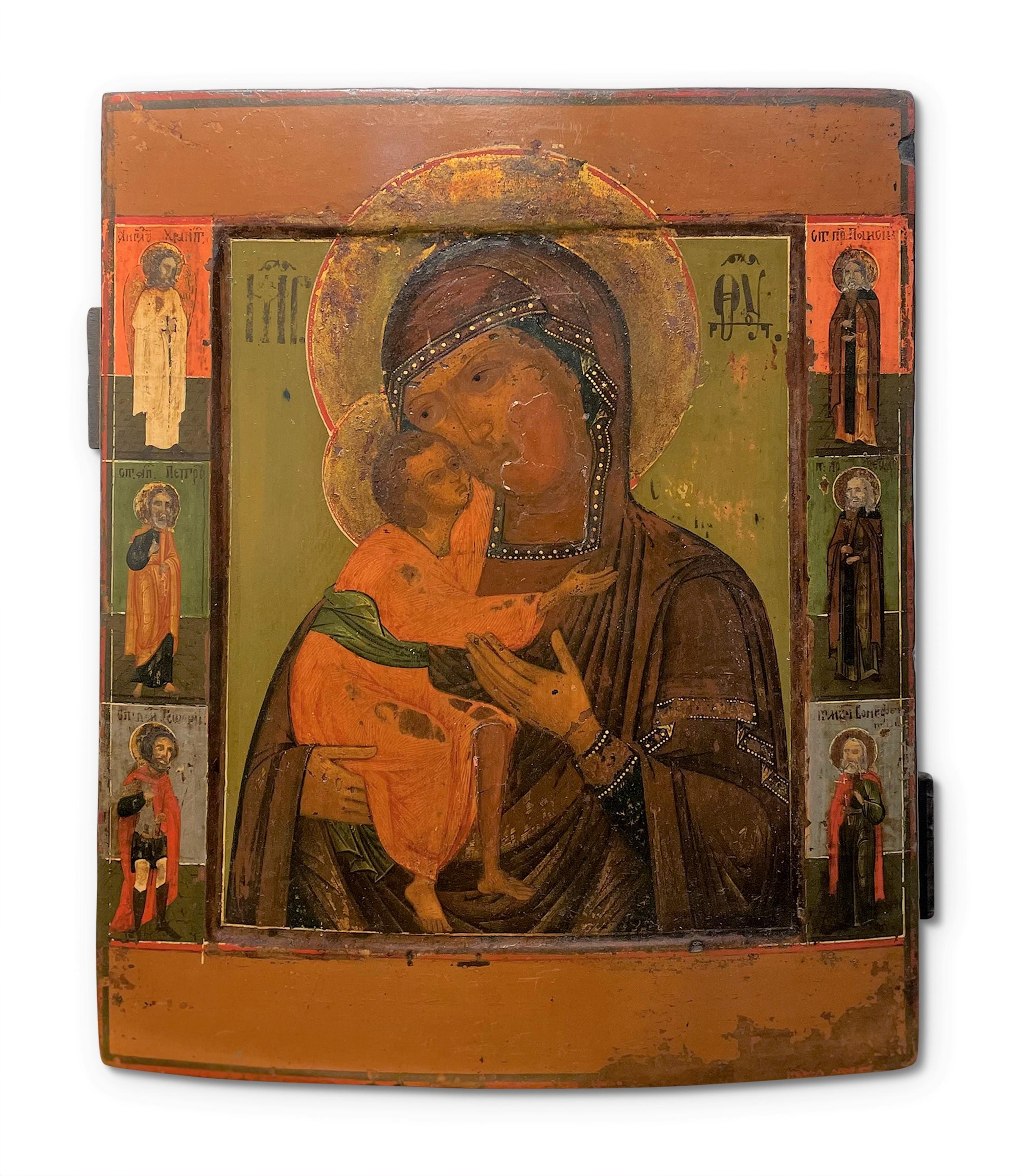 Russian School Portrait Painting - Madonna and Child 