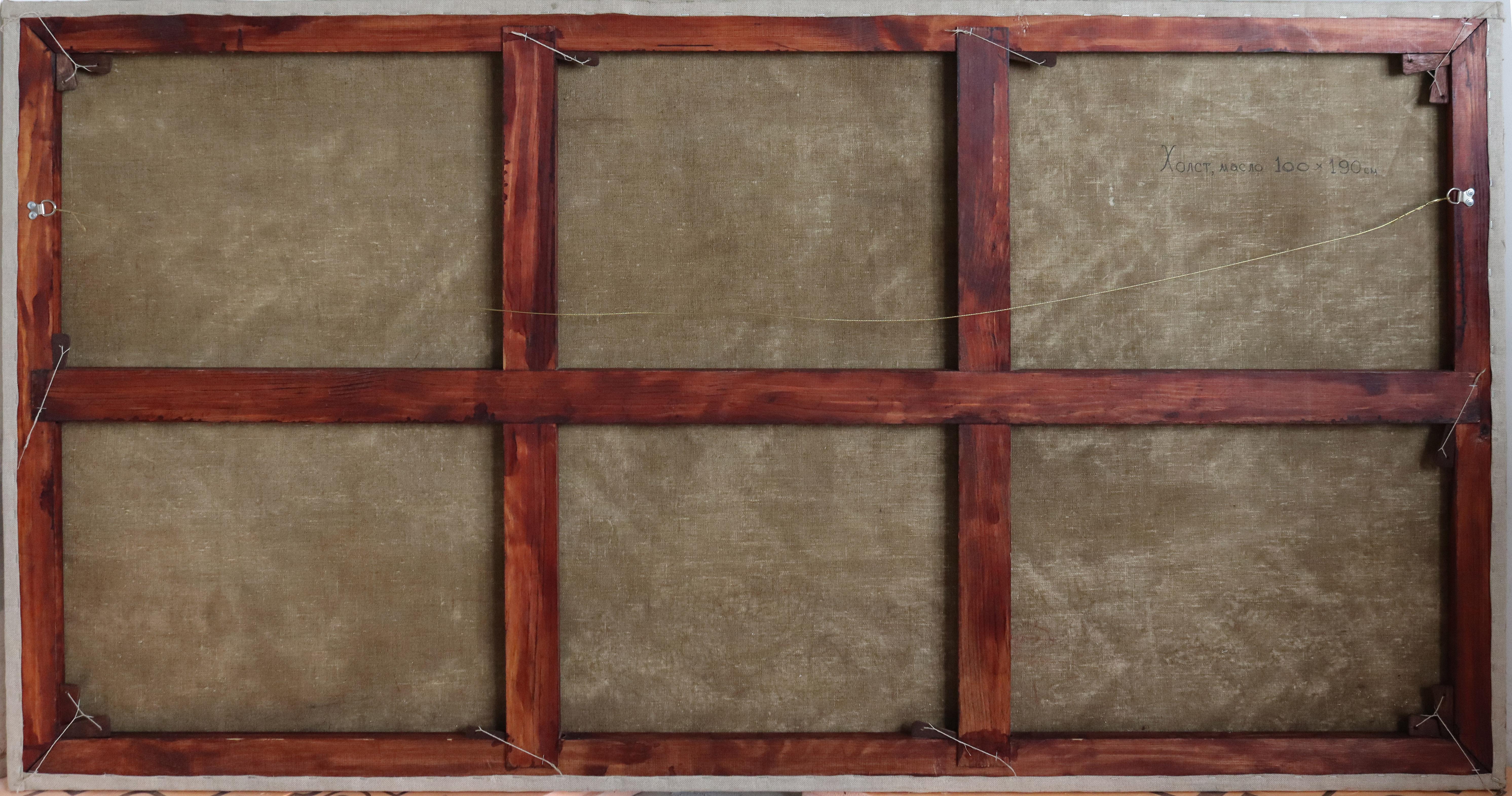 Paysage d'automne impressionniste russe avec un pêcheur en vente 1