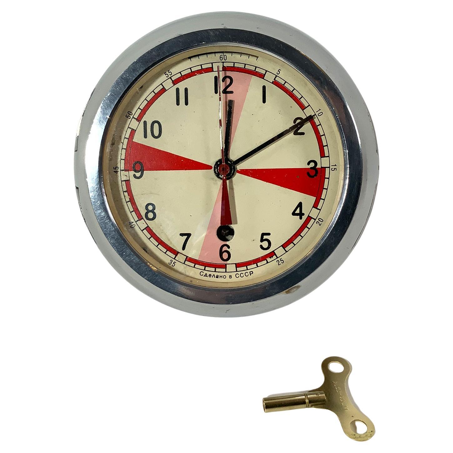 Russian Ships Clock with Key