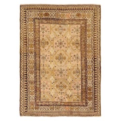 Russian Shirvan Small Rug Circa 1910 - Wool Ivory Pink Yellow 71750