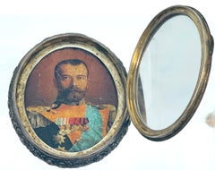 Russian Silver 1913 Commemorative Icon / Portrait Czar Nicholas II, Inscribed