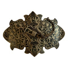 Russian Silver and Niello Belt Buckle