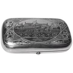 Antique Russian Silver Case Moscow 1887 Andrey Postnikov