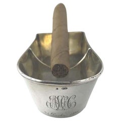 Antique Russian Silver Cigar Ashtray in the Form of an Imperial Bathtub, circa 1895