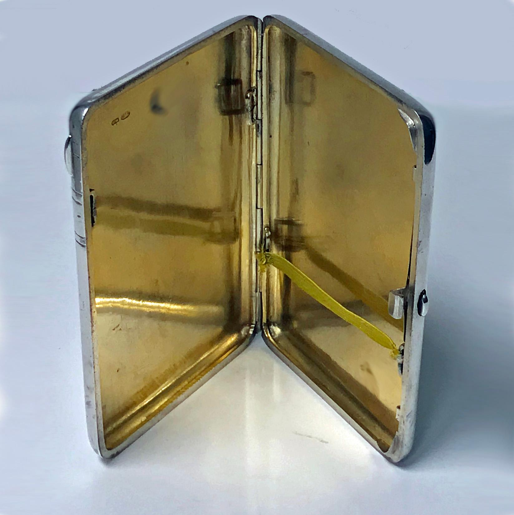 Women's or Men's Russian Silver Cigarette Case, 1908-1926, Feodosii Ivanovich Pekin, Moscow