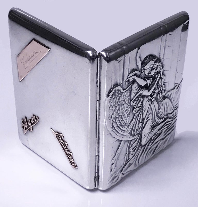 russian silver cigarette case Russian Silver Cigarette Case Box, Konstantin Skvortsov, Moscow, 1887-1908  at 1stDibs