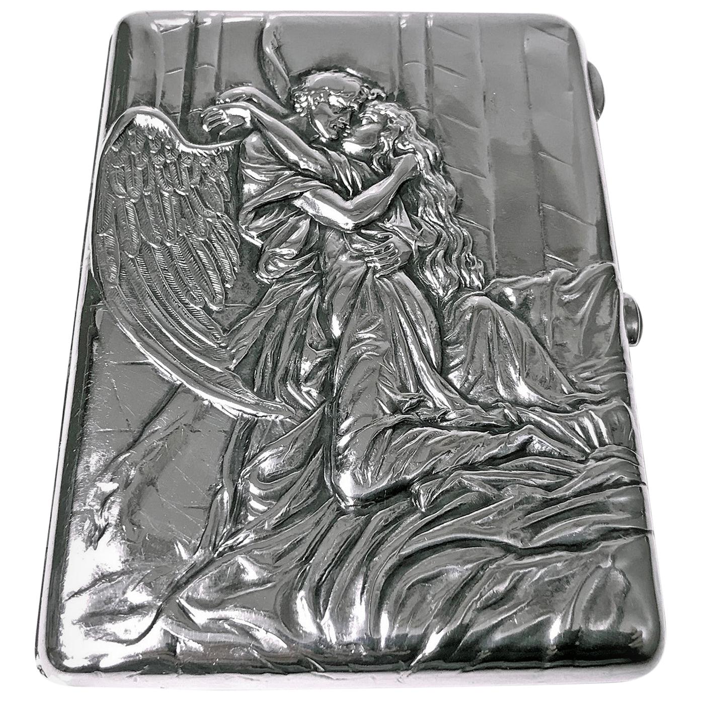 Russian Silver Cigarette Case Box, Konstantin Skvortsov, Moscow, 1887-1908